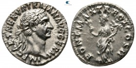 Trajan AD 98-117. Struck February-October AD 98.. Rome. Denarius Æ