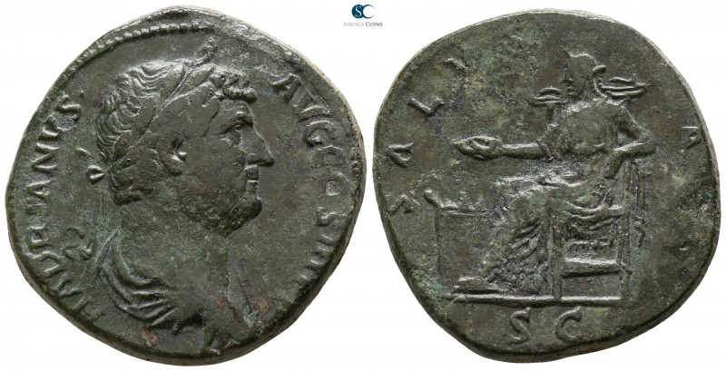 Hadrian AD 117-138. Struck circa AD 134-138. Rome
Sestertius Æ

30mm., 26,13g...