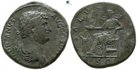 Hadrian AD 117-138. Struck circa AD 134-138. Rome. Sestertius Æ