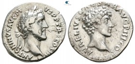 Antoninus Pius with Marcus Aurelius as Caesar AD 138-161. Struck AD 140. Rome. Denarius AR