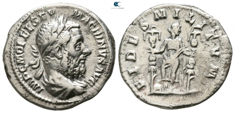 Macrinus AD 217-218. Rome
Denarius AR

18mm., 3,34g.

IMP C M OPEL SEV MACR...