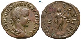 Gordian III. AD 238-244. Struck AD 240. Rome. Sestertius Æ