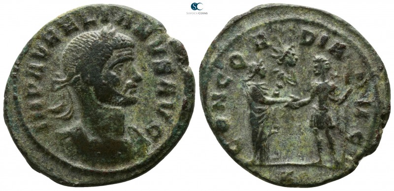 Aurelian AD 270-275. Rome
Sestertius Æ

24mm., 7,76g.

IMP AVRELIANVS AVG, ...