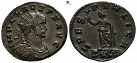 Carus AD 282-283. 282 AD. Ticinum. Antoninianus Æ silvered