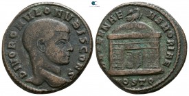 Divus Romulus AD 309-312. Ostia. Follis Æ
