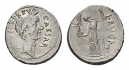 Julius Caesar and L. Aemilius Buca. Denarius 44, AR 18.5mm, 3.80 g. CAESAR DICT·PERPETVO. Wreathed head of Caesar right. Rev.L·BVCA Venus standing lef...
