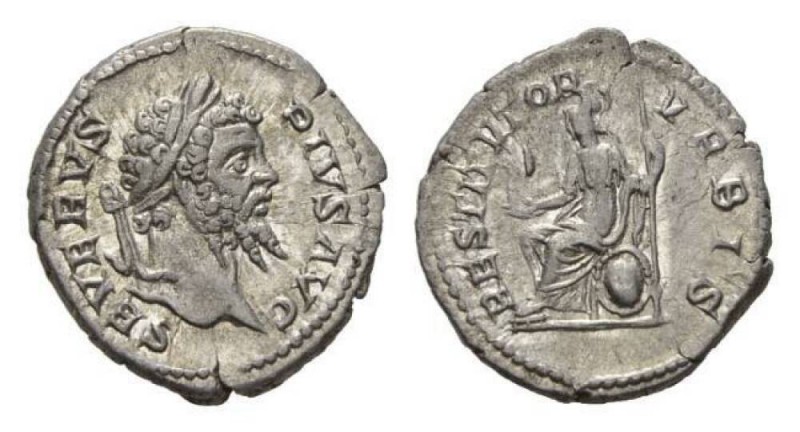 Septimius Severus 193-211 Denarius circa 202-210, AR 19.5mm, 3.03 g. SEVERVS PIV...