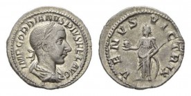 Gordian III augustus, 238-244 Denarius circa 241, AR 20mm, 2.63 g. IMP GORDIANVS PIVS FEL AVG Laureate, draped and cuirassed bust right. Rev.VENVS VIC...