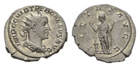 Trebonianus Gallus, 251-253 Antoninianus Milan circa 251-253, AR 23mm, 3.63 g. IMP C CE VIB TREB GALLVS AVG Radiate, draped and cuirassed bust right. ...