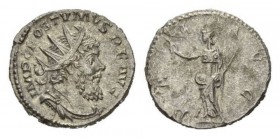 Postumus, 260-269, Antoninianus Treveri circa 268, AR 20.5mm, 4.08 g. IMP POSTVMVS P F AVG Radiate, draped and cuirassed bust right. Rev. PAX AVG Pax ...