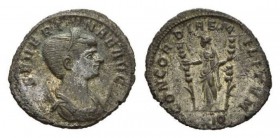 Severina, wife of Aurelian Antoninianus, Siscia circa 274-275, billon 33.5mm, 3.85 g. SEVERINA AVG Diademed and draped bust right on crescent. Rev. CO...