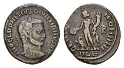 Domitius Domitianus, 295-296 Follis, Alexandria circa 295-296, Æ 24.5mm, 12.19 g. IMP C L DOMITIVS DOMITIANVS AVG Laureate head right. Rev. GENIO POPV...