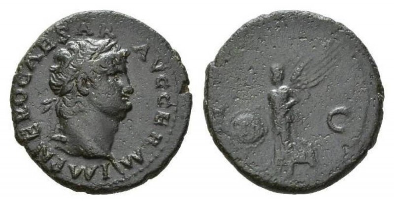 Nero Augustus, 54-68 As 66, Æ 28mm, 12.30 g. IMP NERO CAESAR AVG GERM Laureate h...