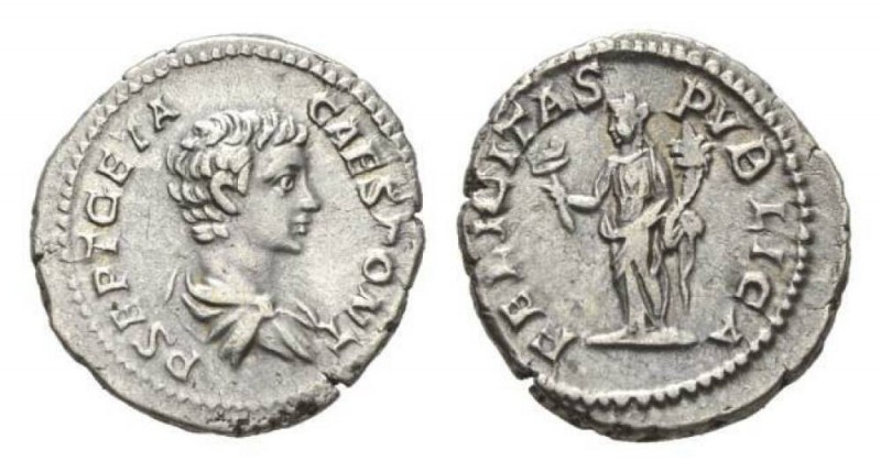 Geta Caesar 198-209, Denarius circa 200-202, AR 19mm, 3.23 g. P SEPT GETA CAES P...