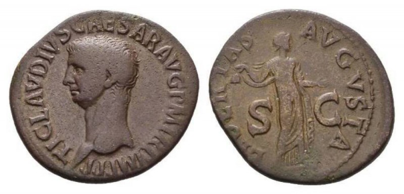 Claudius, 41-54 As, circa 50 - 54, Æ 31mm., 10.65g. TI CLAVDIVS CAESAR AVG P M T...