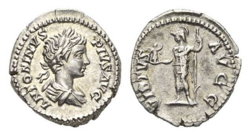 Caracalla, 198-217 Denarius, circa 201 - 206, AR 18.5mm., 3.35g. ANTONINVS PIVS ...