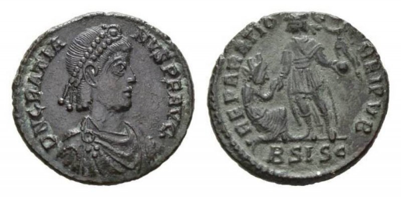 Gratian, 367-383 Æ2, Siscia circa 378 - 383, Æ 23mm., 5.44g. D N GRATIA-NVS PF A...