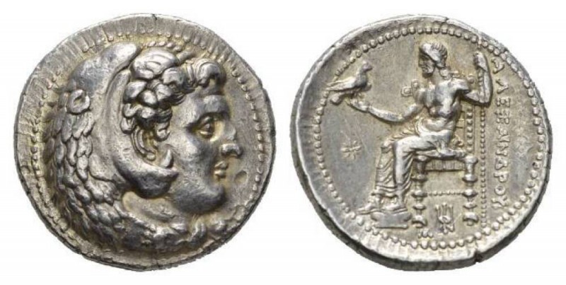 Kingdom of Macedon, Tetradrachm circa 325-323, AR 28.5mm., 17.18g. Head of Herac...
