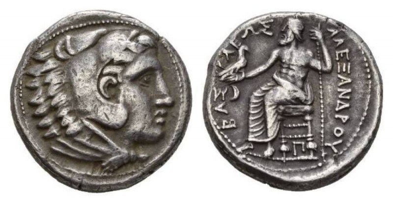 Kingdom of Macedon, Tetradrachm circa 320-317., AR 26.5mm., 17.14g. Head of Hera...