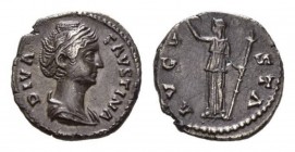 Faustina senior, wife of Antoninus Pius Denarius circa 141, AR 17.5mm., 2.86g. DIVA FAVSTINA Draped bust right. Rev. AVGVSTA Ceres standing left, hold...