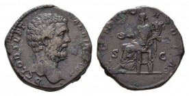 Clodius Albinus caesar, 193 – 195 Sestertius circa 193-195, Æ 30.5mm., 21.31g. D CLOD SEPT ALBIN CAS Bare head right. Rev. CONCORDIA Concordia seated ...