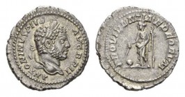 Caracalla, 198-217 Denarius circa 210-213, AR 20mm., 3.00g. ANTONINVS PIVS AVG BRIT Laureate head right. Rev. PROVEDENTIAE DEORVM Providentia standing...