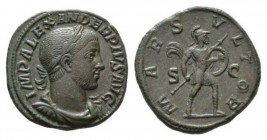 Severus Alexander, 222-235 Sestertius circa 232, Æ 30.5mm., 23.17g. IMP ALEXANDER PIVS AVG Laureate, draped and cuirassed bust right. Rev. MARS VLTOR ...