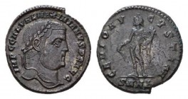 Galerius Maximianus, 305-311 Follis Nicomedia circa 308-306, - 25mm., 8.57g. IMP C GAL VAL MAXIMIANVS P F AVG Laureate head right. GENIO AVGVST CMH (l...
