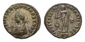 Crispus caesar, 317-326 Folllis Cyzicus circa 317-320, Æ 18.5mm., 2.68g. IVL CRIS-PVS NOB CAES Laureate, draped and cuirassed bust right. Rev. IOVI CO...