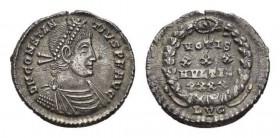 Constantius II, 337-361 Siliqua Lugdunum circa 355-361, AR 18mm., 2.21g. DN CONSTANTIVS PF AVG Pearl-diademed, draped, and cuirassed bust right. Rev. ...