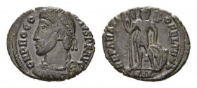 Procopius, 365-366 Heraclea circa 365-366, Æ 20mm., 3.25g. D N PROCOPIVS P F AVG Pearl-diademed and draped bust left. Rev. REPARATIO FEL TEMP Emperor ...