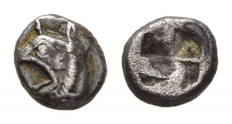 Ionia, Phocaea Late VI cent. BC, AR 10.5mm., 1.58g. Head of gryphon left. Rev. I...