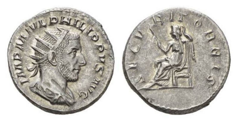 Philip I, 244-249 Antoninianus circa 244-247, AR 21.5mm., 4.26g. IMP M IVL PHILI...