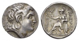 Kingdom of Thrace, Tetradrachm , AR 28mm., 17.12g. Kingdom of Thrace, Tetradrachm Diademed head of deified Alexander III right, with horn of Ammon. Re...