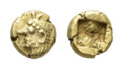 Ionia, 1/24th stater circa 625-600, EL 7.5mm., 0.66g. Male head l., wearing crested diadem. Rev. Irregular incuse square. M&M sale 8, 1949, 821. Leu s...