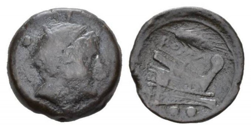 Corn-ear (first) series Sextans circa Sicily circa 214-212 - Ex I. Vecchi sale 3...