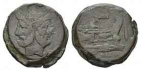 Fly series As circa 179-170 - Ex I. Vecchi sale 3, 1996, 295., Æ 34mm., 40.57g. Laureate head of Janus; above, mark of value. Rev. Prow right; above, ...