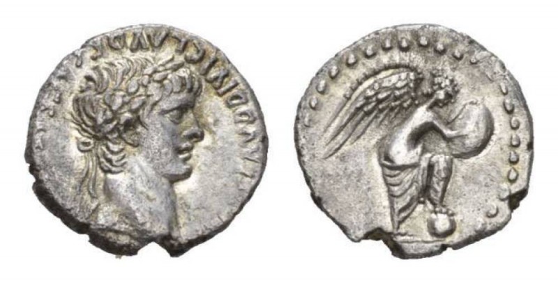 Nero, 54-68 Hemidrachm Caesarea circa 54-68, AR 14.5mm., 1.72g. Laureate head ri...