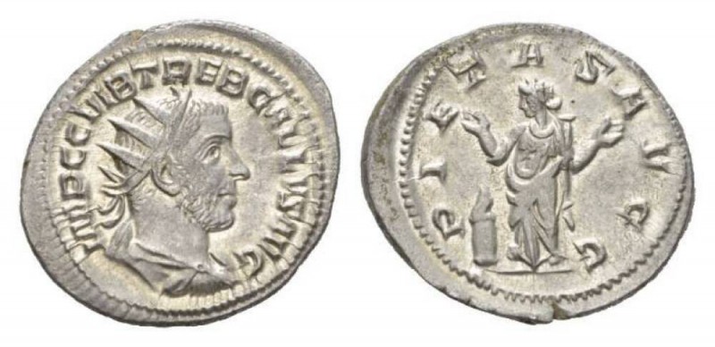 Trebonianus Gallus, 251-253 Antoninianus Mediolanum circa 251-253, AR 23.5mm., 4...