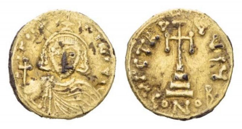 Leo III the isaurian, 717-741 Solidus plated 717-741, AR 19mm., 3.76g. D LEO MVL...