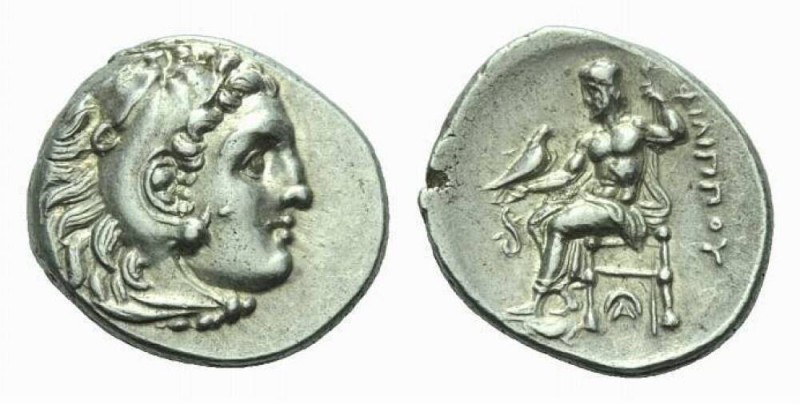 Kingdom of Macedon, Philip III Arridaeus, 323-313 Drachm Lamsacus 323-317, AR 19...