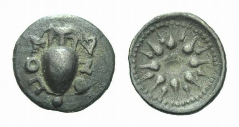 Locri Opuntii, Obol second quarter of the 4th century, AR 12mm., 0.70g. Amphora,...
