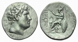 Kingdom of Pergamum, Attalos I, 241-197 Tetradrachm Pergam 241-235, AR 30.5mm., 16.50g. Laureate head of Philetairos right. Rev. ΦIΛETAIPOY Athena sea...