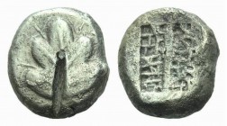Islands off Caria, Camirus Stater 500-480, AR 18.5mm., 11.88g. Fig leaf. Rev. Incuse square divided by central band. Traité pl. 20, 3. SNG Dewing 2396...