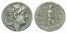 The Seleucid Kings, Antiochus VII Evergetes, 138-129 BC Tetradrachm Antioch 138-129, AR 29mm., 16.42g. Diademed head right. Rev. BAΣIΛΩΣ ANTIOXOY EYEP...