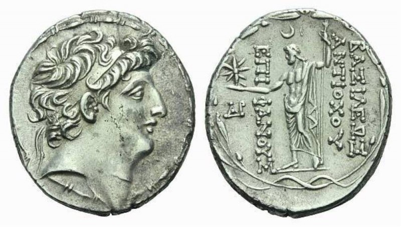 The Seleucid Kings, Antiochus VIII Epiphanes, 121-96 BC Tetradrachm Ake-Ptolemai...