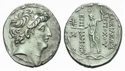 The Seleucid Kings, Antiochus VIII Epiphanes, 121-96 BC Tetradrachm Ake-Ptolemais 121-113, AR 30mm., 16.58g. Diademed head right. Rev. BAΣIΛEΩΣ ANTIOX...