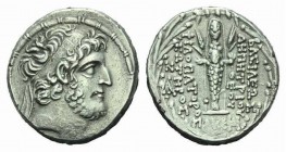 The Seleucid Kings, Demetrius III Eucaerus, 97-87 BC Tetradrachm Damascus 89-88, AR 28mm., 15.19g. Diademed, bearded head right. Rev. BACIΛEΩC ΔEMETPI...