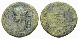 In the name of Nero Claudius Drusus, father of Germanicus and Claudius Sestertius circa 41-50, Æ 35mm., 25.96g. NERO CLAVDIVS DRVSVS GERMANICVS IMP Ba...