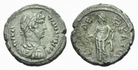Hadrian, 117-138 Tetradrachm Alexandria circa 125-126 (year 10), billon 26mm., 11.47g. Laureate, draped, and cuirassed bust right. Rev. Eirene standin...